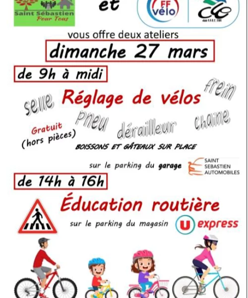 Atelier réparation Vélos – Saint Sébastien de Morsent le 27 Mars 2022