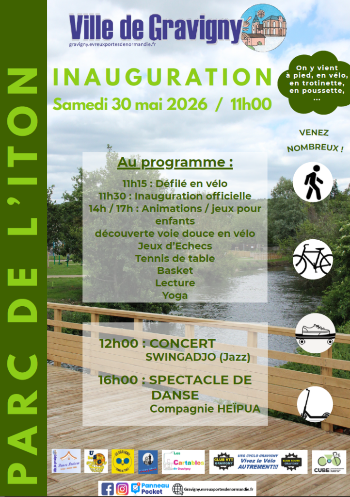 30 Mai - Inauguration Parc de l'Iton à Gravigny 1 Affiche Parc de l Iton 30 Mai - Inauguration Parc de l'Iton à Gravigny